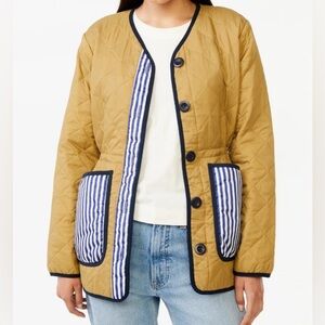 Free Assembly Women's Quilted Cinched Waist Liner Jacket Small